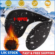 Black Lot Ear Muffs Fleece Winter Ear Warmers for Men Women Behind The Head Back