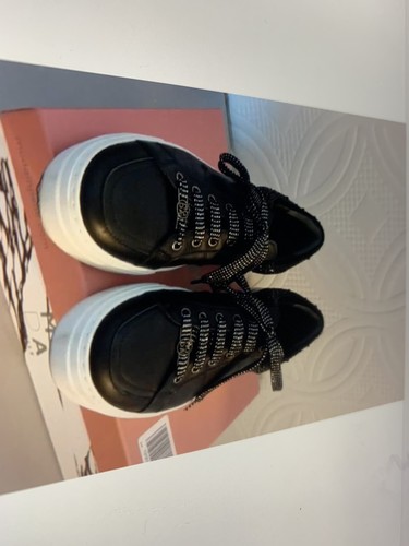 Ladies moda pelle trainer - ladies,