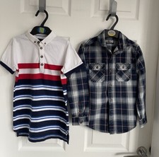 Kids NEXT Shirt And Polo Shirt Outfit Bundle 2 Items - Age 6yrs