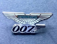 Aston Martin James Bond 007 Wings Tie Tack Lapel Silver Coloured Pin Badge