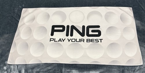 Ping golf towel white - golf, black