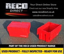 5  x BRIGHT RED USED TOTE BOX