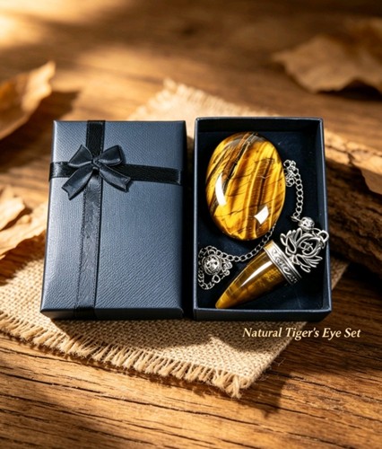 Tigers eye pendulum set - pendulum,