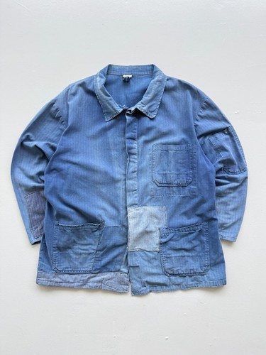 Thrashed blue herringbone - thrashed,