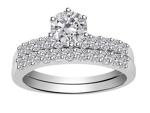 14k gold prong set bridal - prong,