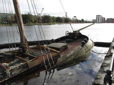 Photo 6x4 Eben Haezer: sunk The old barge a permanent feature  c2015