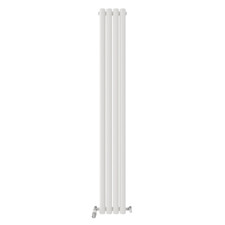 Radiator Vertical Oval Column Double Panel White 1800 x 240 Central Heating Rad