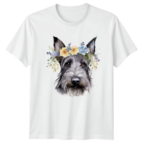 Watercolor schnauzer dog with - watercolor,