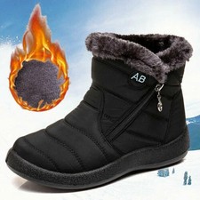 Womens Ladies Fur Lined Snow