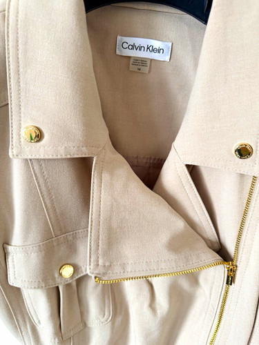 Calvin klein beige shirt dress - calvin,