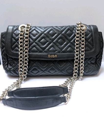 Biba black quilted embossed - black,