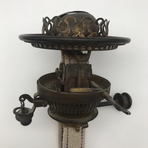 Antique oil lamp - lamp, double