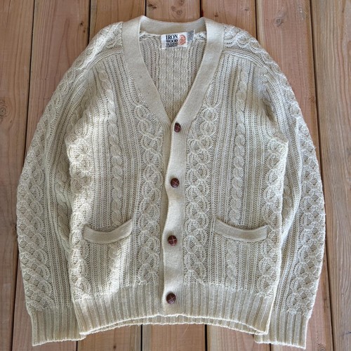 80s 90s wool cardigan - 80s/90s, wooden