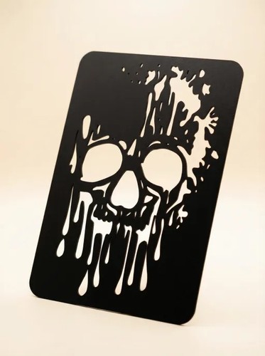 Printed dripping skull - printed,