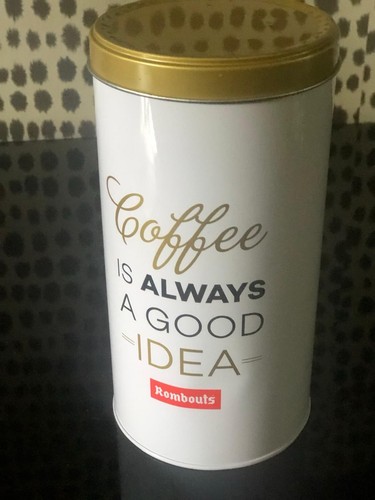 Coffee tin inches - 7.5, tall