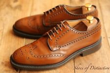 Church's Grafton Tan Brown Leather Derby Brogue Shoes UK 9 US 10 RRP: £1,090