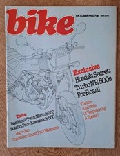 BIKE OCT 1980, MOTO MORINI 250, HARLEY DAVIDSON SPORTSTER,  KAWASAKI 550, BSA