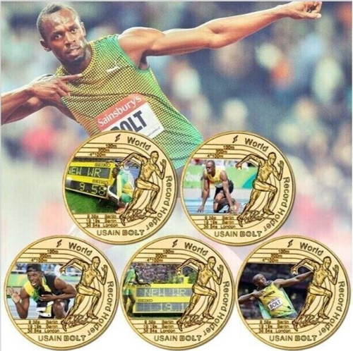 Usain bolt five gold - gold, coin