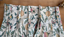 Unused Curtains William Morris 'Fruit'  146cm x 220cm drop Ivory & Teal  Lined
