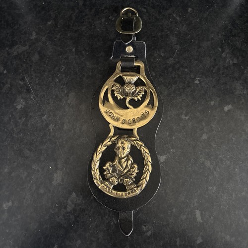 Vintage horse brass rabbie - horse,
