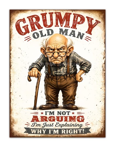 Funny grumpy old man arguing - funny,