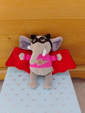 Jellycat. Fly By Night Elephant. Superhero. Retired & Very Rare. Tiny. No Tags.