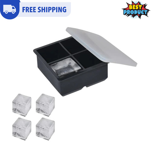 Large silicone ice cube - large, tray