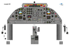 Learjet 55 Cockpit Poster 24in