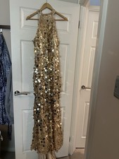 Gold Sequin Ball Gown Size 12