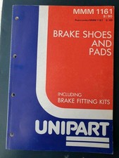 Unipart Brake Shoes & Pads Catalogue, Sept 1990, MMM 1161