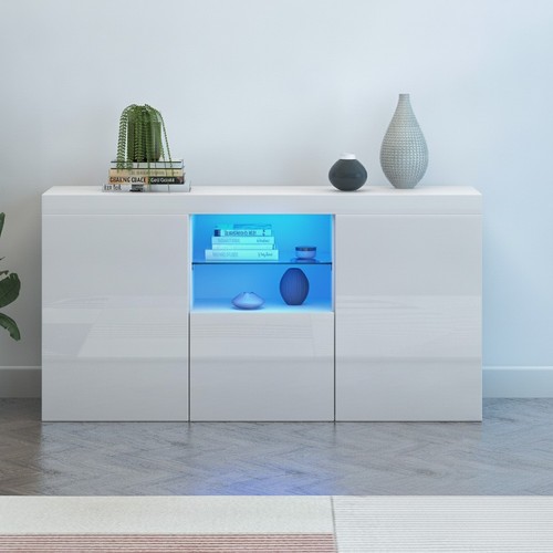 Modern white large sideboard - modern,