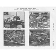 Alfred Herbert Ltd 33 inch Combination Turret Lathe 3x Vintage Prints 1931