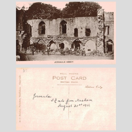 Vintage postcard jervaulx - postcard,