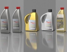 3d Printed 1/18 Scale Assorted Sized Oil Bottles x5, For Scale Model Diorama