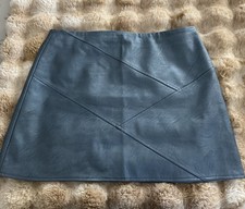 Top Shop blue metallic faux