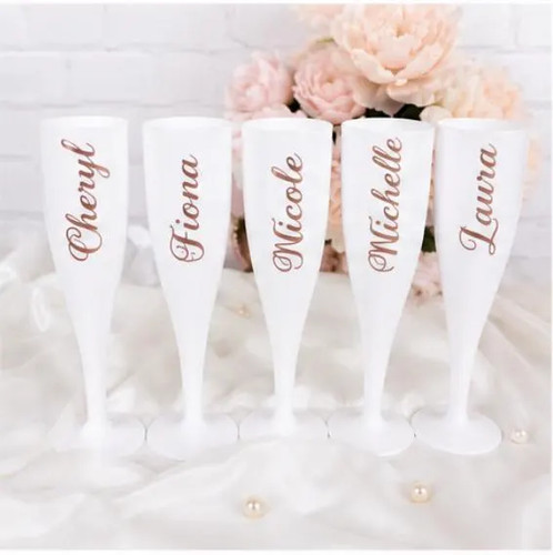 Personalised white champagne - white,