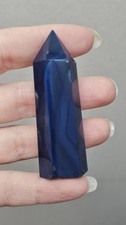 Blue agate crystal Point 6.3cm