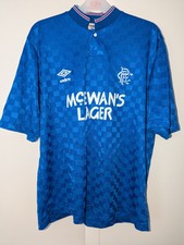 Rangers Home Football Shirt 1987-1990. Mens Large.