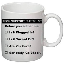 Tech support checklist funny
