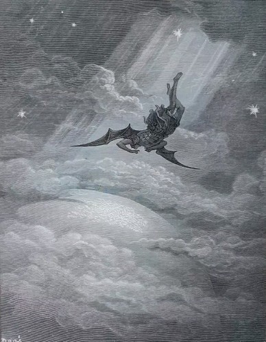 Gustave dore satan descends - gustave,