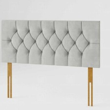 Headboard Plush Velvet Chesterfield - 2ft6, 3ft, 4ft, 4ft6, 5ft, 6ft