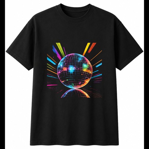 Disco ball neon glow - disco, retro