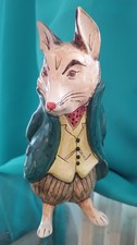 Hand-Painted David Sharp Pottery Fox Figurine from "Wind  in the Willows"