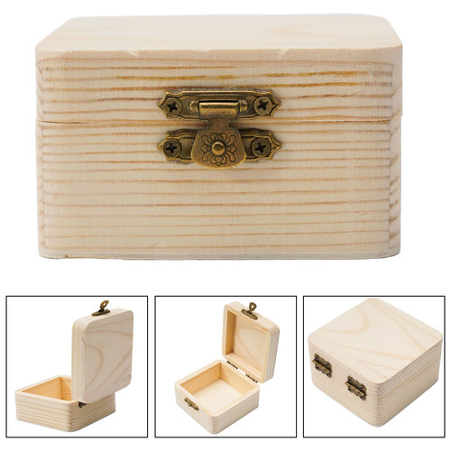 Natural finish wooden storage - natural,