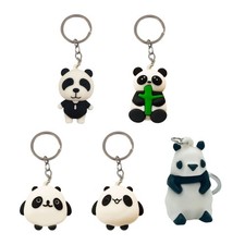Lovely Silicone Panda Keychain