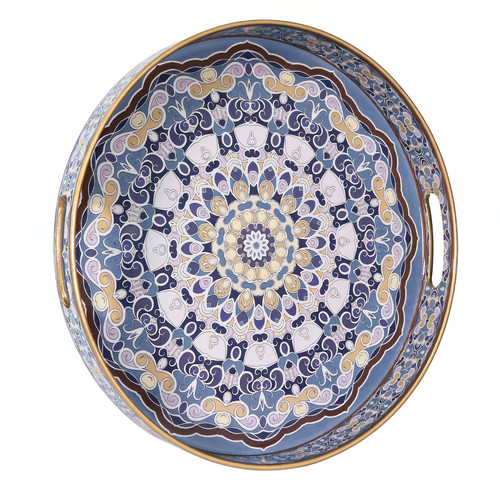 Large decorative round serving - large,