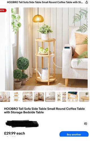 Sofa bedside table - table, with