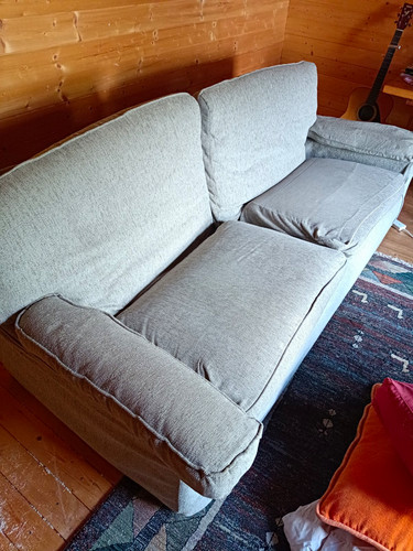 Habitat grey cotton blend sofa - blend,