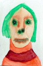 Outsider Art Stressed Woman