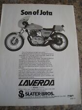 LAVERDA THE ROAD RACER SON OF JOTA SLATER BROS HEREFORD ADVERT A4 FILE 43